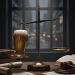 Scales of Justice and a beer